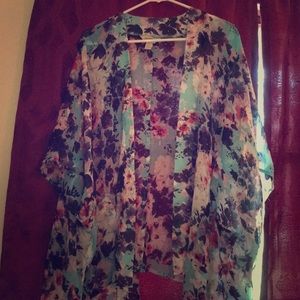 Floral print Kimono Top